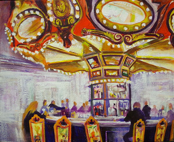 Carousel Bar matted print by Adam Hall.