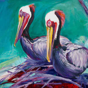 Birds of a Feather matted print by Adam Hall.