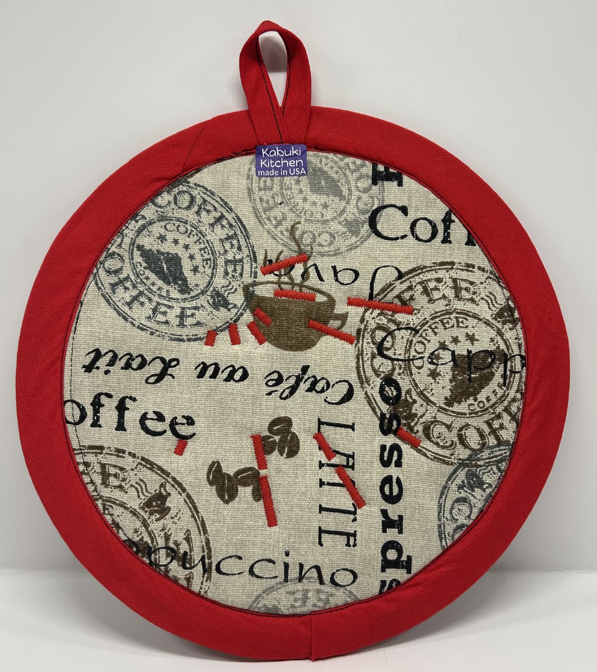 Reverse side of potholder.