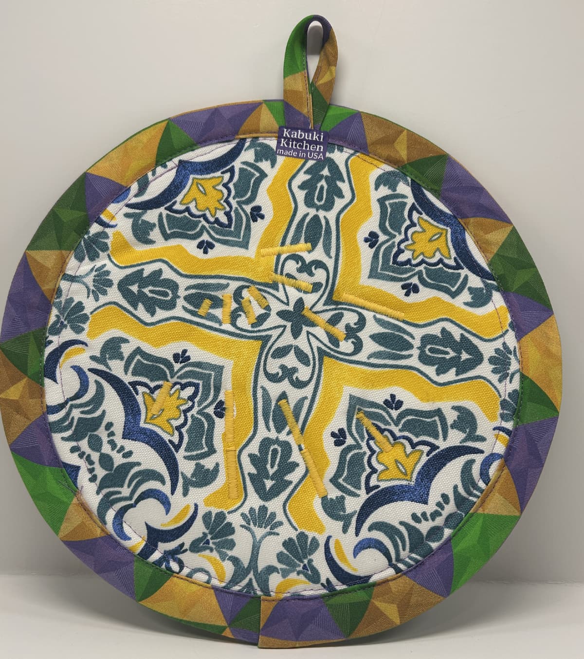 Reverse side of potholder.