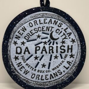 Hand sewn potholder by Tracy Thomson.