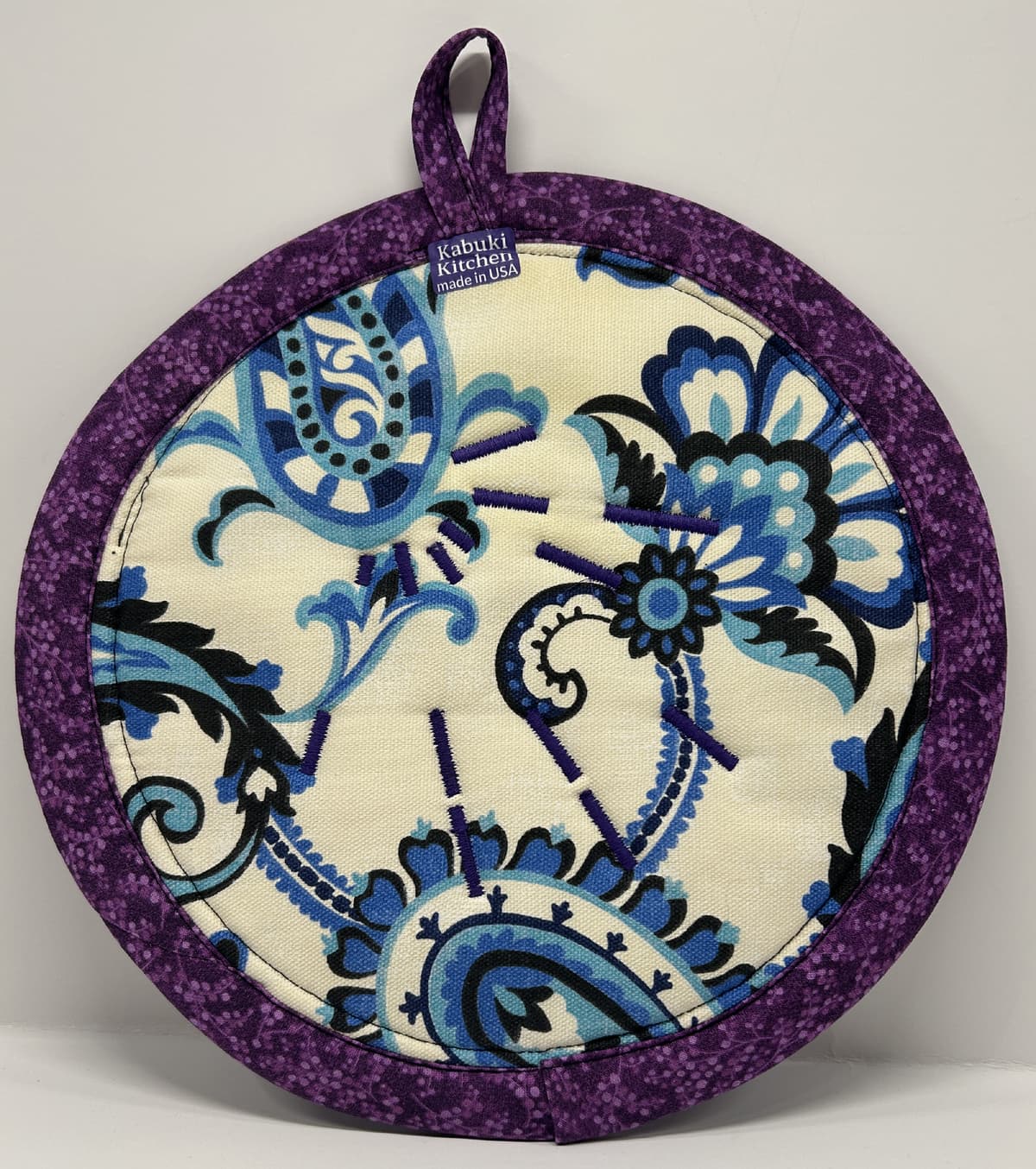 Reverse side of potholder.