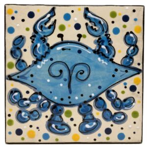 Hand Painted Ceramic Tile by New Orleans PD Creations.