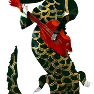 Metal Painted Alligator design by Pat & André Juneau.