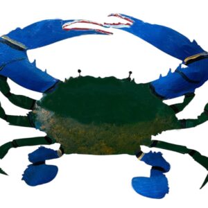 Metal Painted Crab design by Pat & André Juneau.