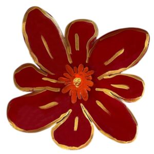 Metal Painted Flower design by Pat & André Juneau.