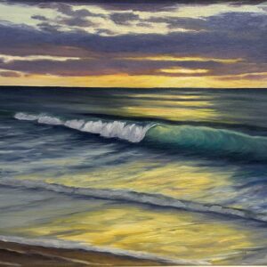 Sunset Splash original painting by Mary Loftus.