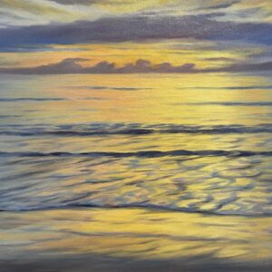 Sunset Colors original painting on canvas by Mary Loftus.